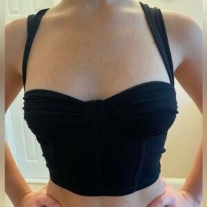 Black Women's Bustier Top